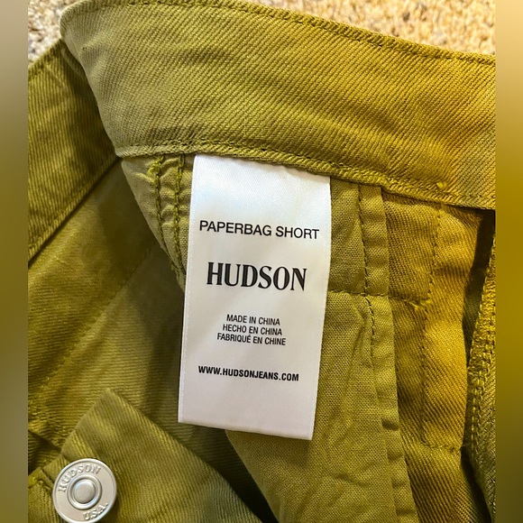 HUDSON Jeans Paperbag Shorts | Green Moss | Size 24 | NWOT - Picture 5 of 8
